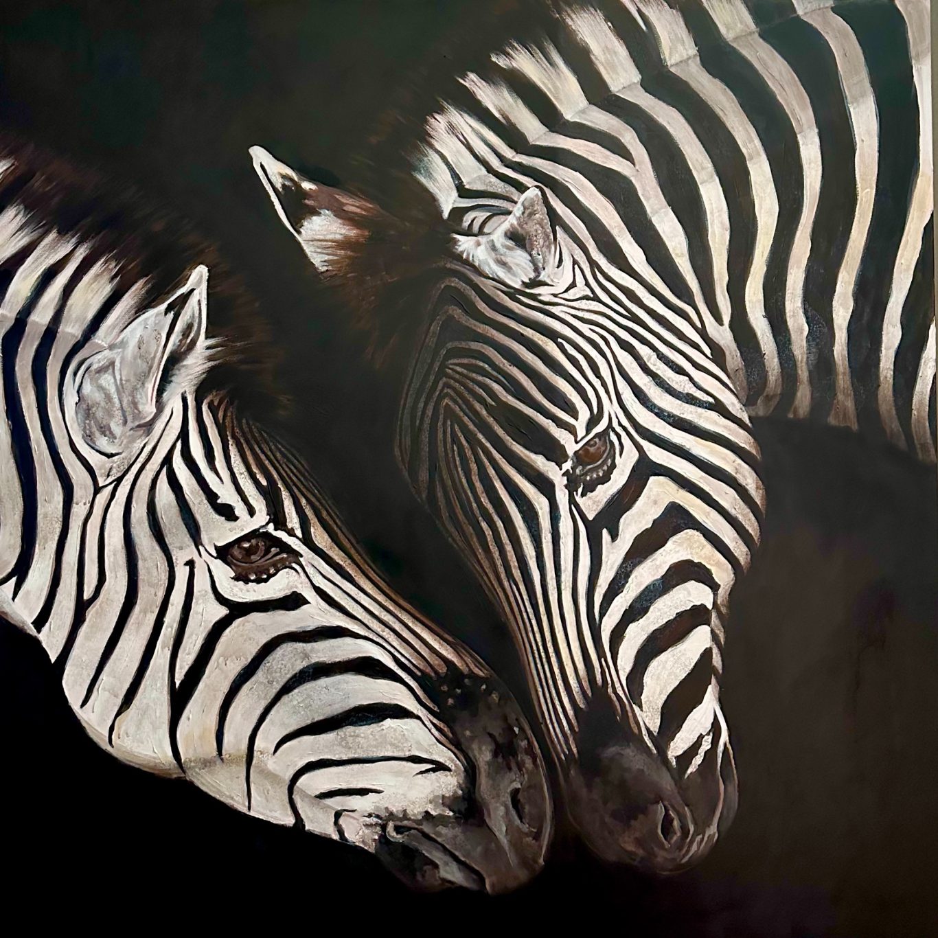 tableaux zebres peinture zebres